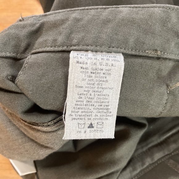 RAG AND BONE modele Army Green Coupe Pants Jeans Size 29 W17060288 Womens - Picture 9 of 13